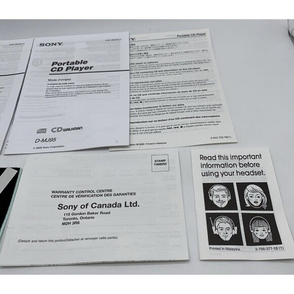 Sony D-MJ95 Portable Car CD Player Walkman G-Protection with Original Box - Picture 13 of 16